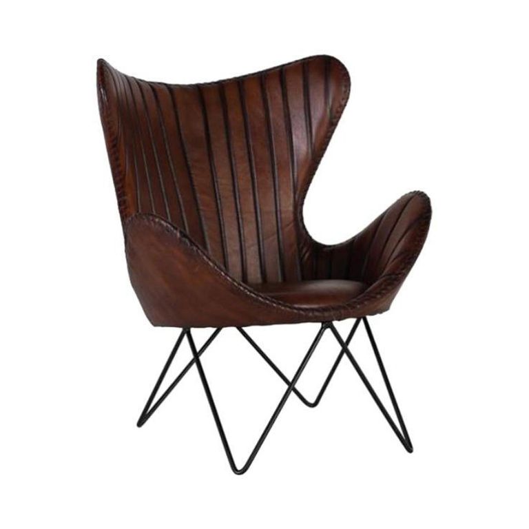 Durango Chair - Brown Leather Butterfly