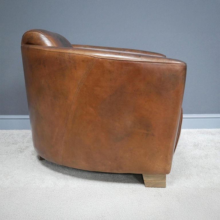 Accent Chair - Brown Leather