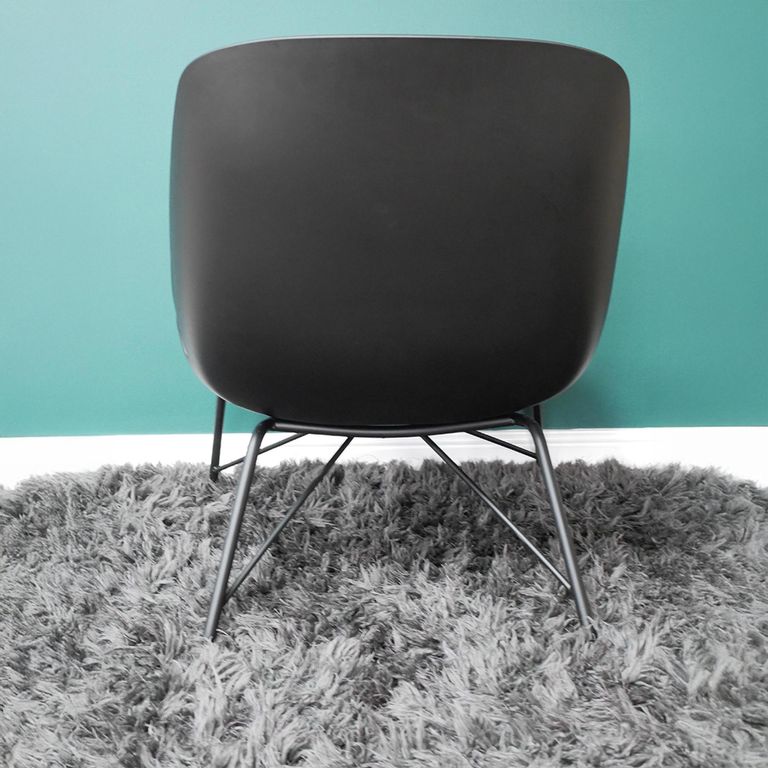 Dining Chair with Footstool - Grey Faux Leather