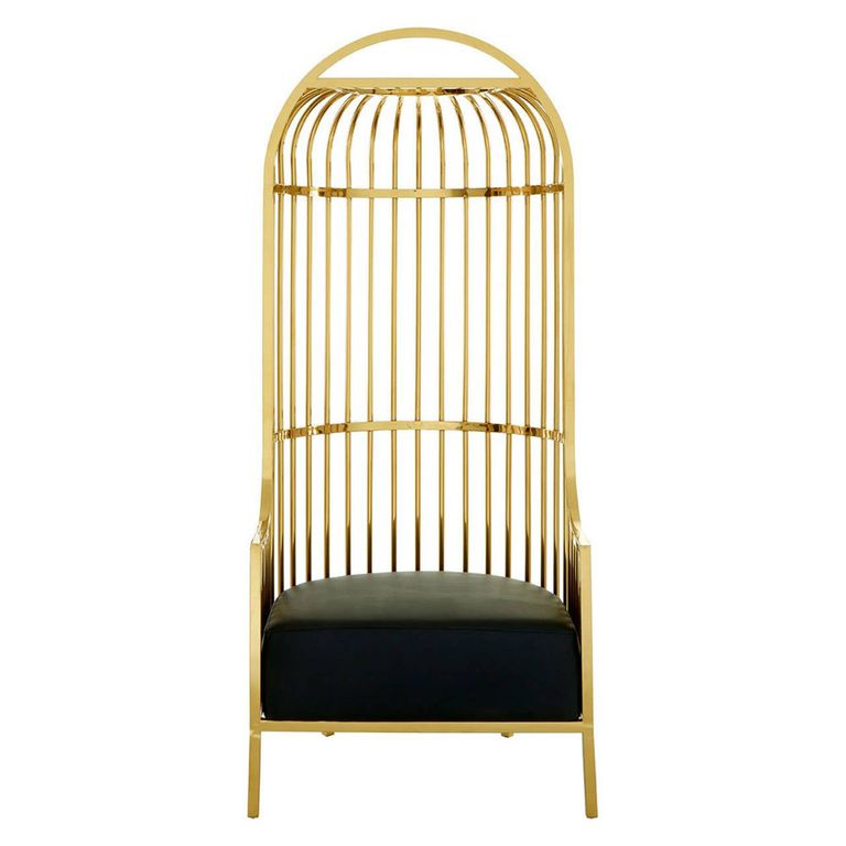 Eliza Chair - Gold Metal Frame with Dome Cage