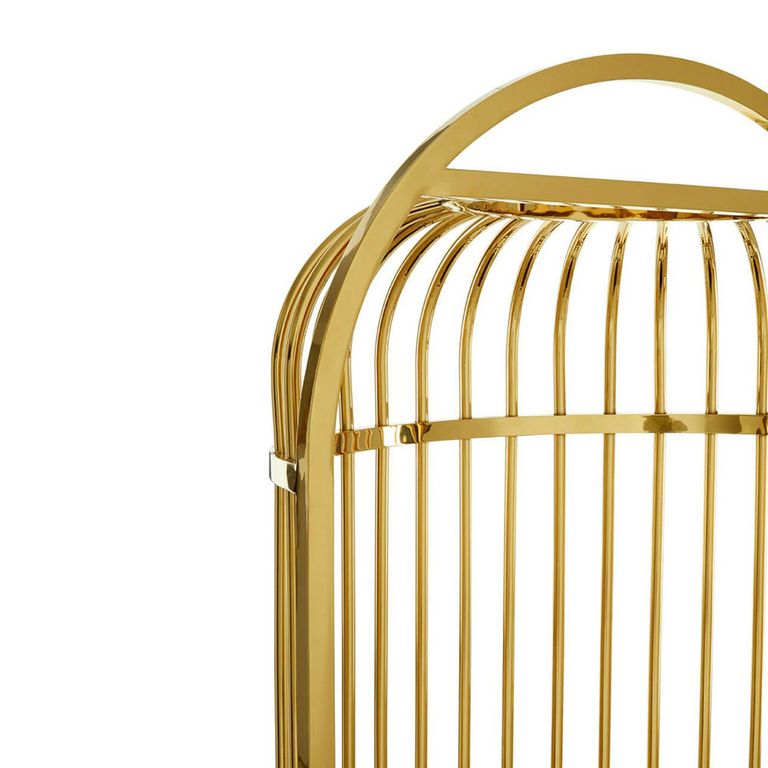 Eliza Chair - Gold Metal Frame with Dome Cage