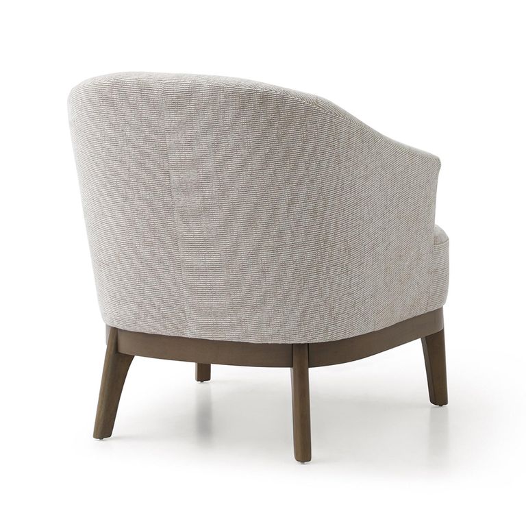 Ella Tub Chair - Leto Woven Chenille Natural Fabric