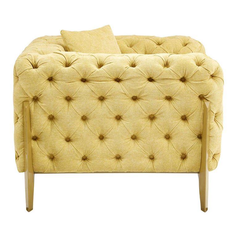 Esme Armchair - Tufted - Pistachio Green Fabric