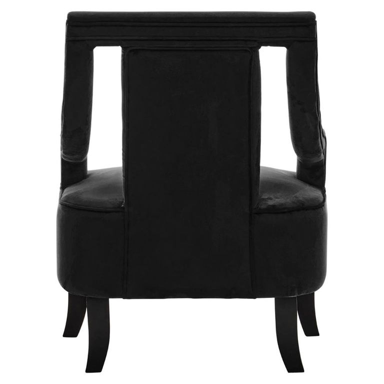 Faye Armchair - Black Velvet Fabric
