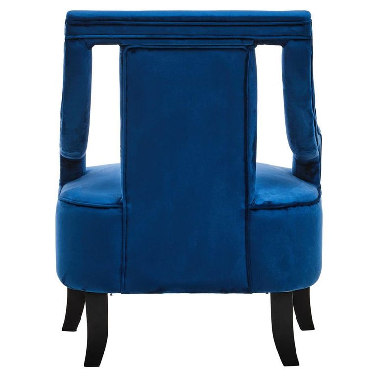 Faye Armchair - Midnight Blue Velvet Fabric