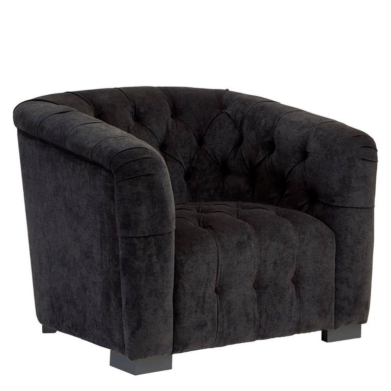 Fenton Armchair - Black Fabric