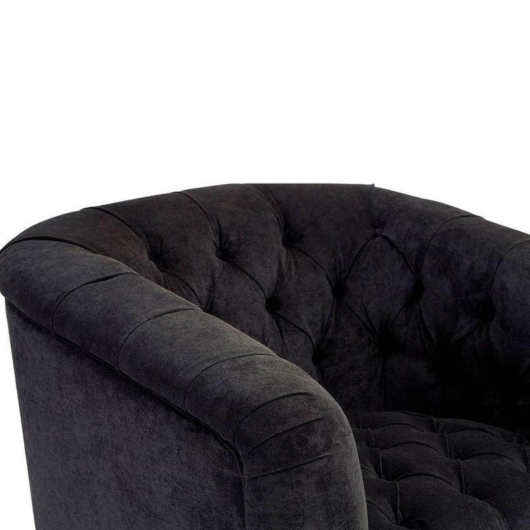 Fenton Armchair - Black Fabric