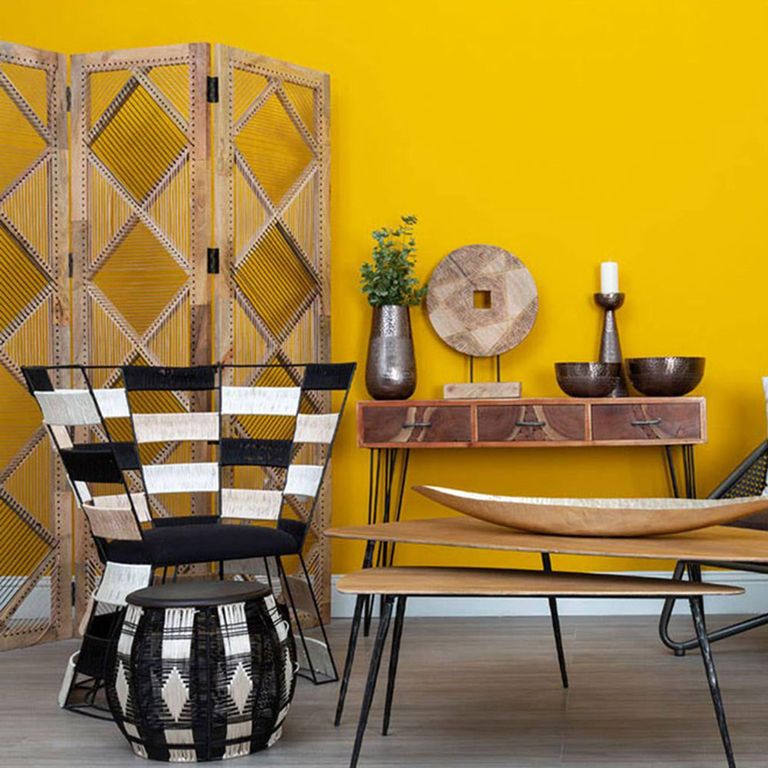 Fusion Accent Chair - Black and White Woven Bone Inlay