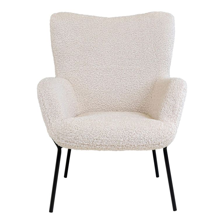 Glasgow Armchair - White Faux Lambskin