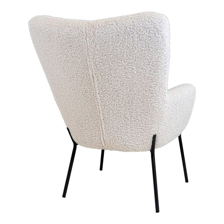 Glasgow Armchair - White Faux Lambskin