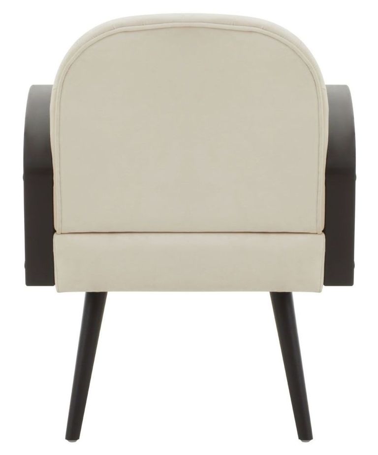 Hala Armchair - Natural Velvet Fabric Upholstered