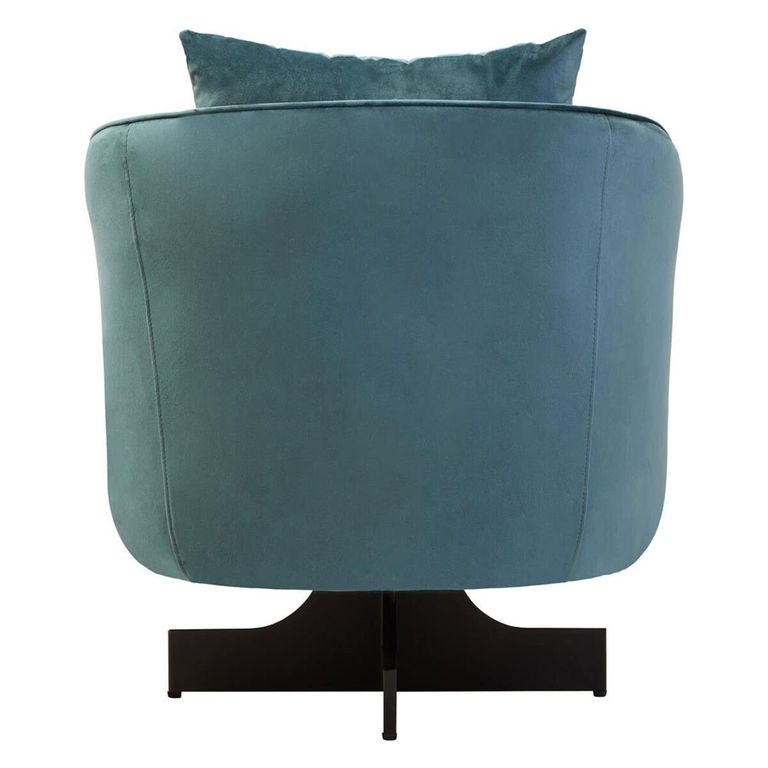 Hale Lounge Chair - Swivel - Azure Velvet Fabric
