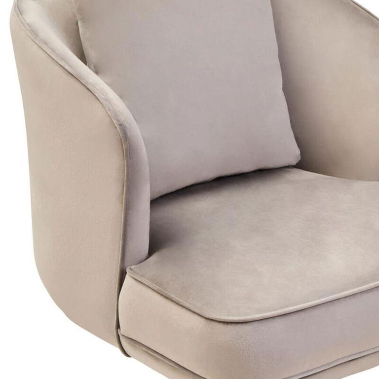 Hale Lounge Chair - Swivel - Grey Velvet Fabric