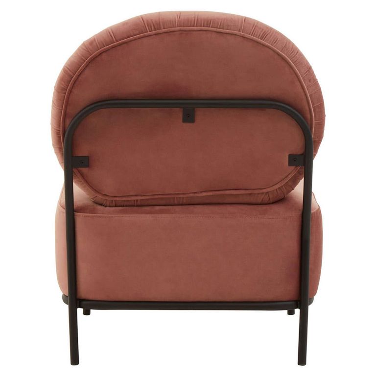 Haya Retro Chair - Dusky Rose Velvet Fabric