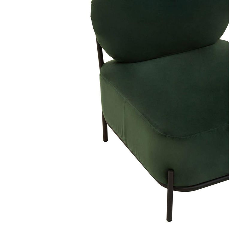 Haya Retro Chair - Green Velvet Fabric