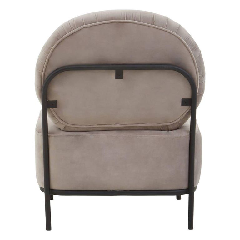 Haya Retro Chair - Mink Velvet Fabric