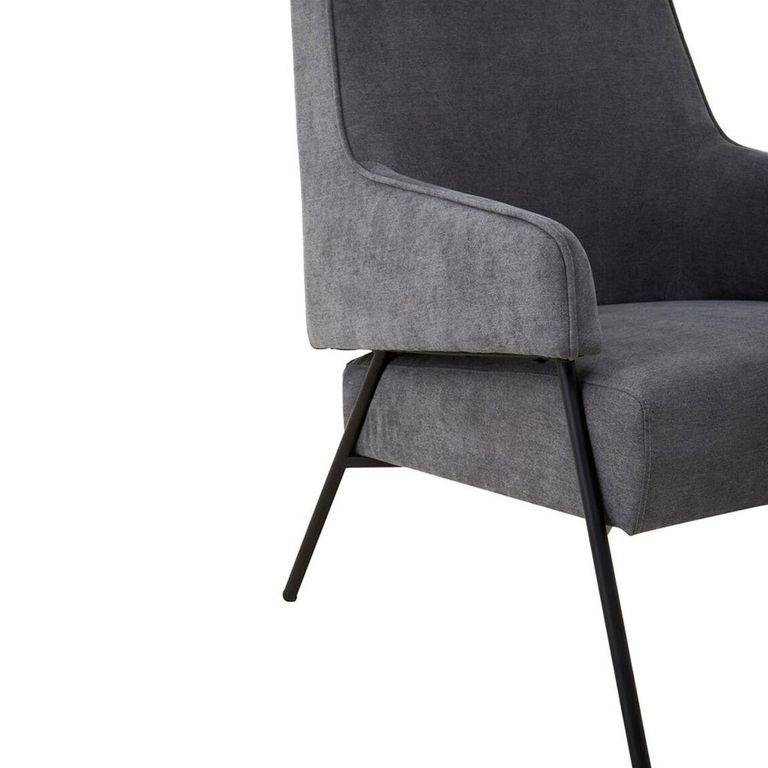 Henia Armchair - Ash Velvet Fabric