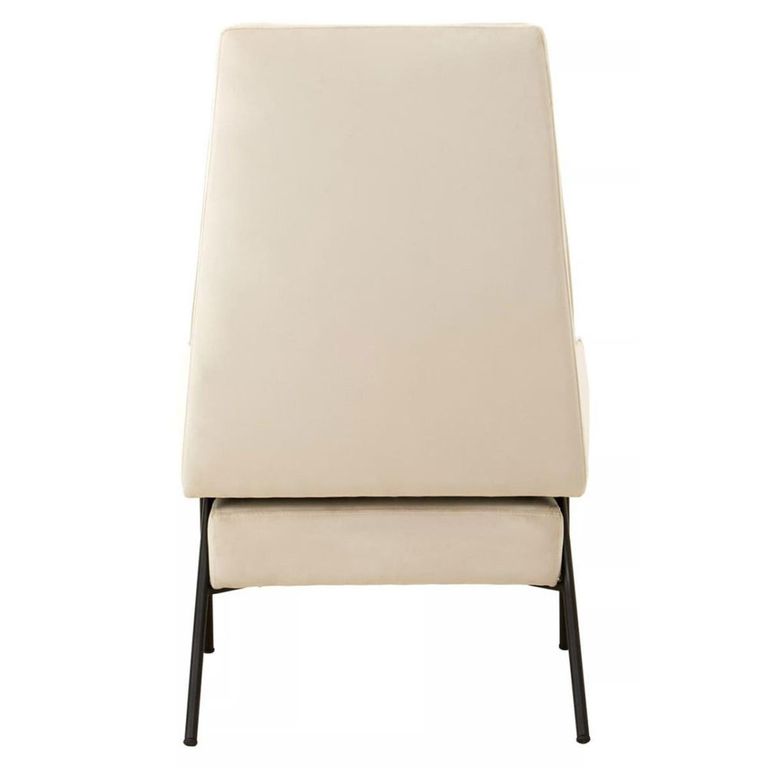 Henia Armchair - Cream Velvet Fabric