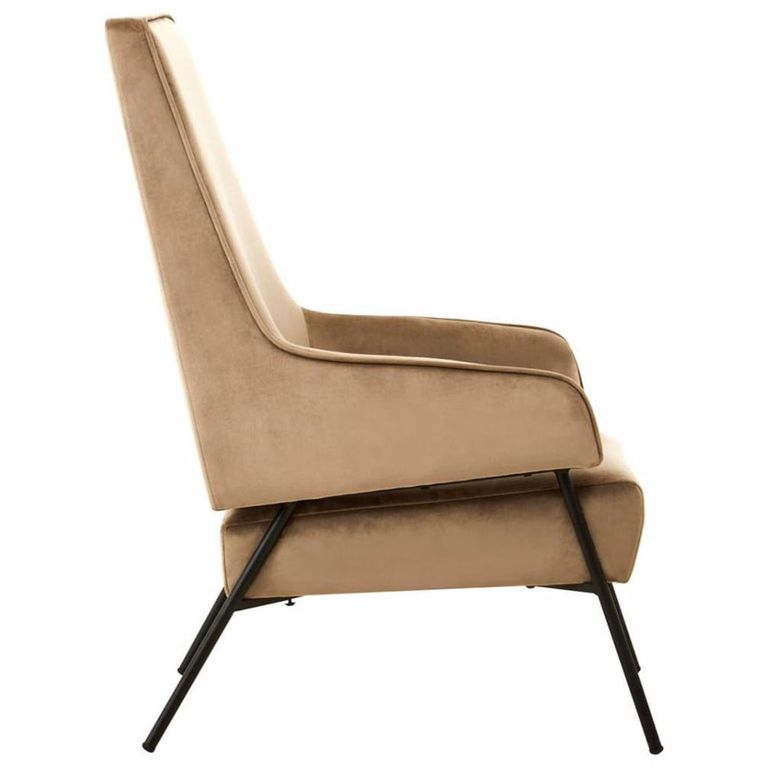 Henia Armchair - Mink Velvet Fabric