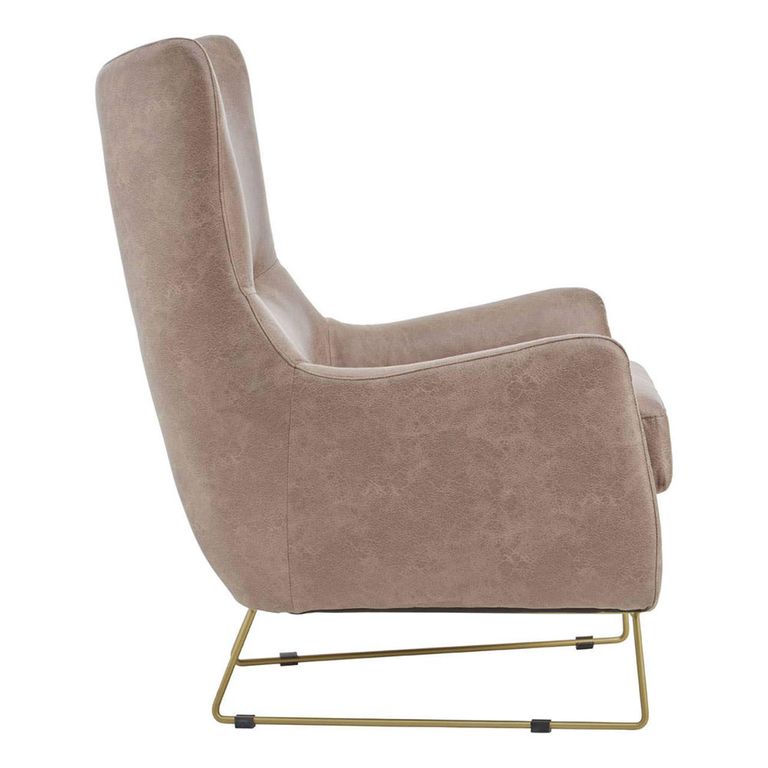 Henry Armchair - Brown Faux Leather