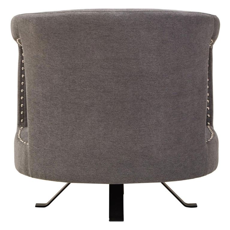 Hestia Armchair - Swivel - Ash Velvet Fabric