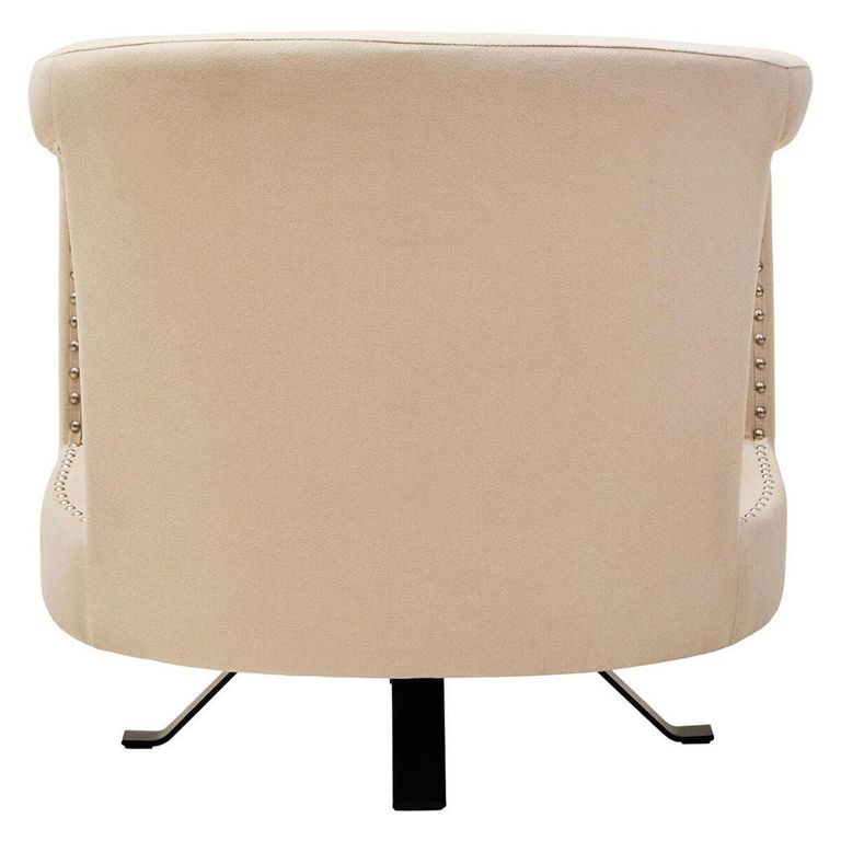 Hestia Armchair - Swivel - Beige Velvet Fabric