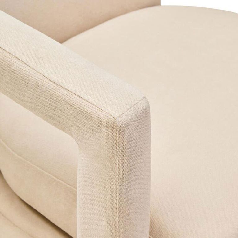 Hestia Armchair - Swivel - Beige Velvet Fabric
