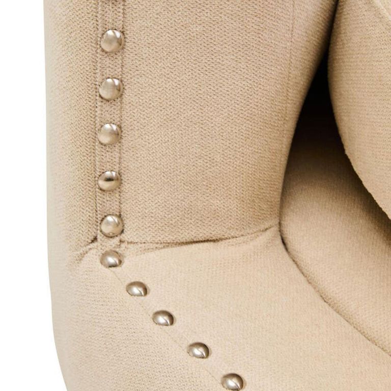 Hestia Armchair - Swivel - Beige Velvet Fabric