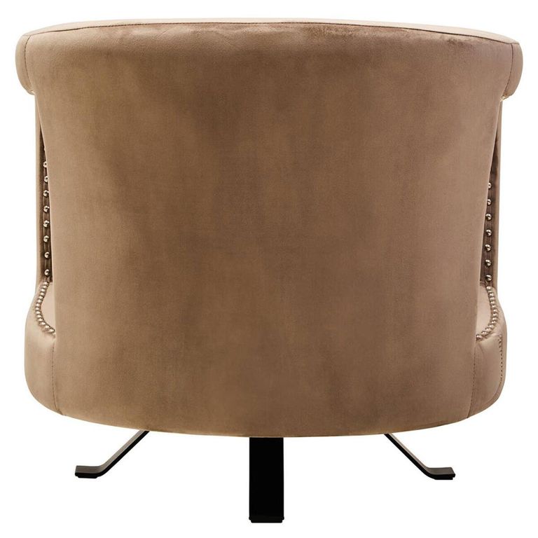 Hestia Armchair - Swivel - Mink Velvet Fabric