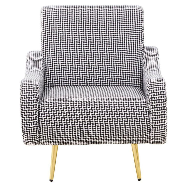 Holli Armchair - Black and White Fabric