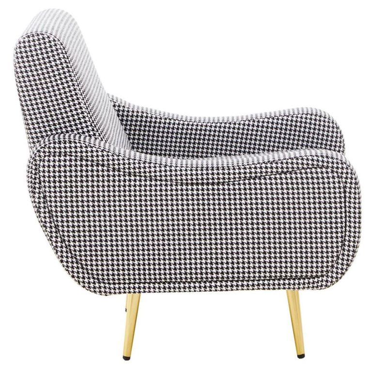 Holli Armchair - Black and White Fabric