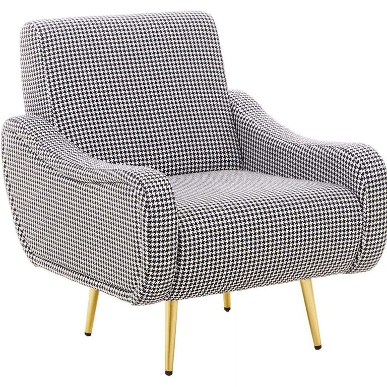 Holli Armchair - Black and White Fabric