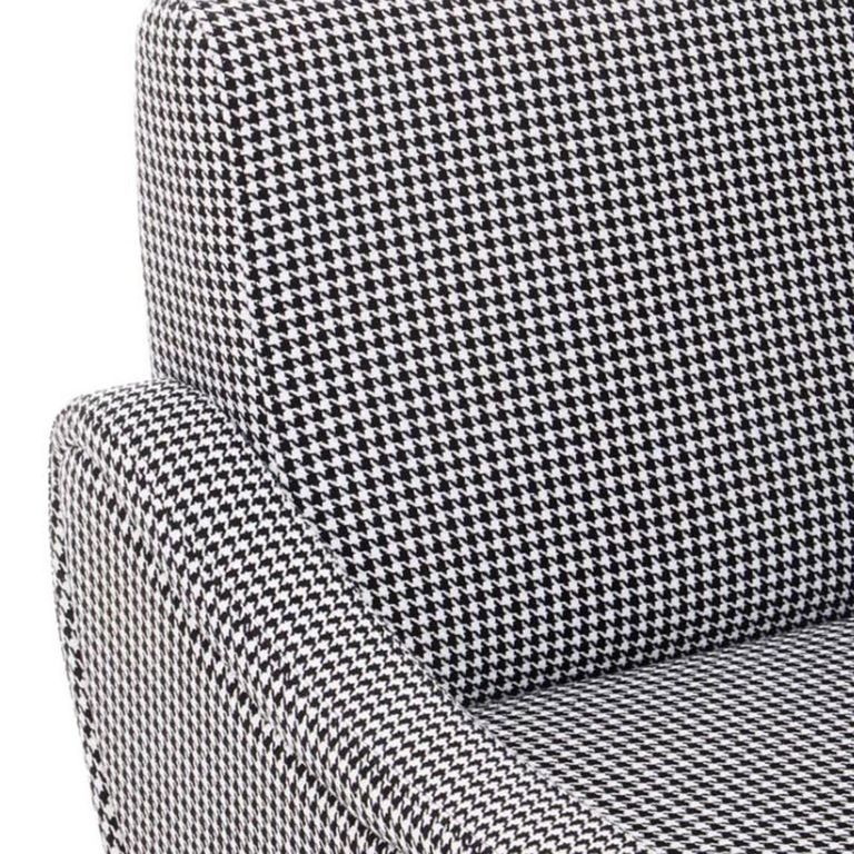 Holli Armchair - Black and White Fabric