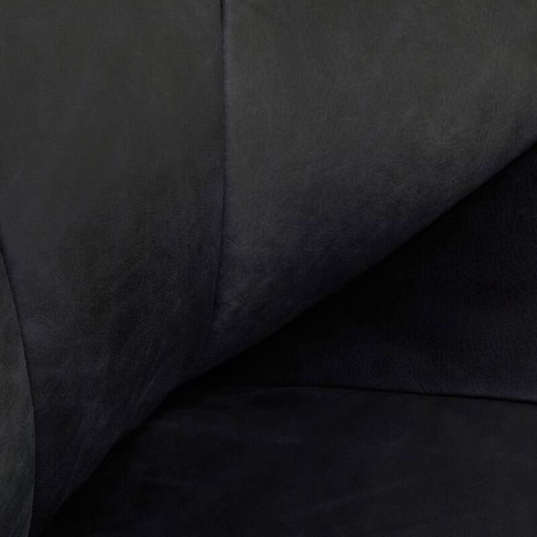 Hoxton Accent Chair - Curved - Black Leather