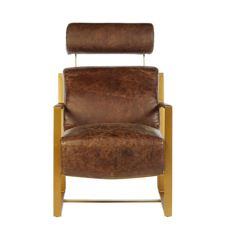 Hoxton Lounge Chair - Brown Leather