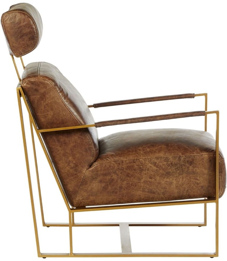Hoxton Lounge Chair - Brown Leather
