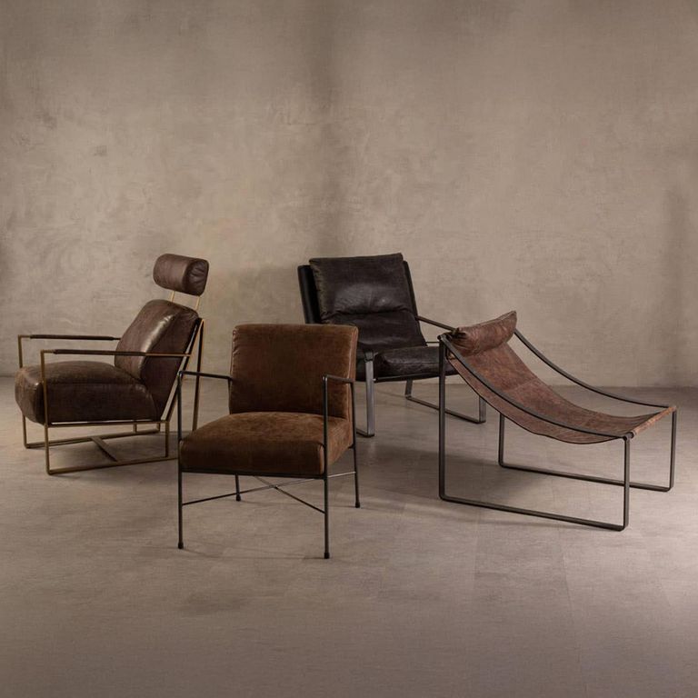 Hoxton Lounge Chair - Brown Leather