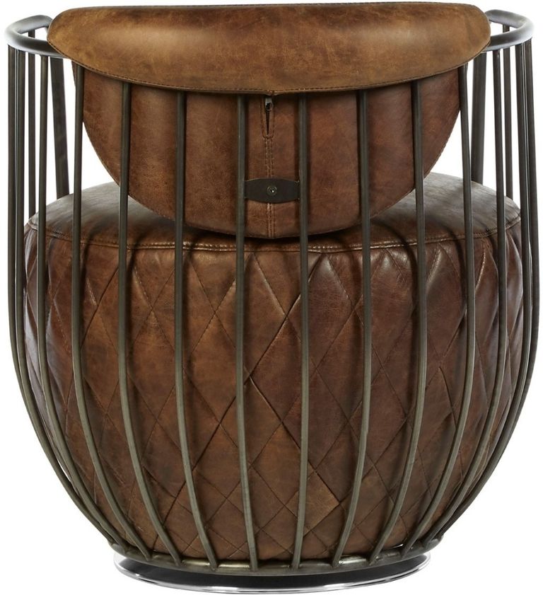 Hoxton Swivel Chair - Brown Leather