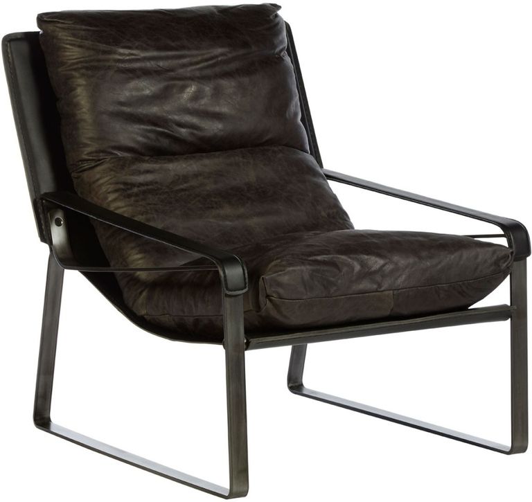 Hoxton Lounge Chair - Dark Brown Leather
