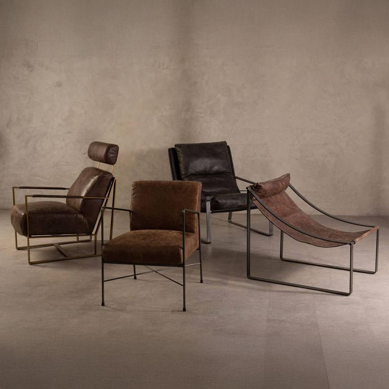 Hoxton Lounge Chair - Dark Brown Leather