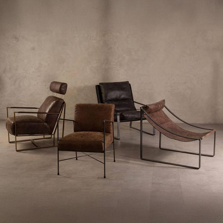 Hoxton Chair - Distressed Brown Leather