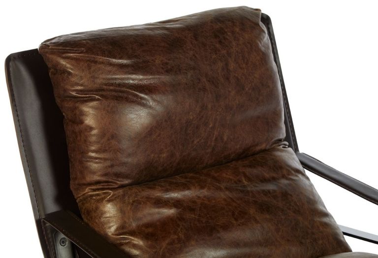 Hoxton Lounge Chair - Distressed Brown Leather