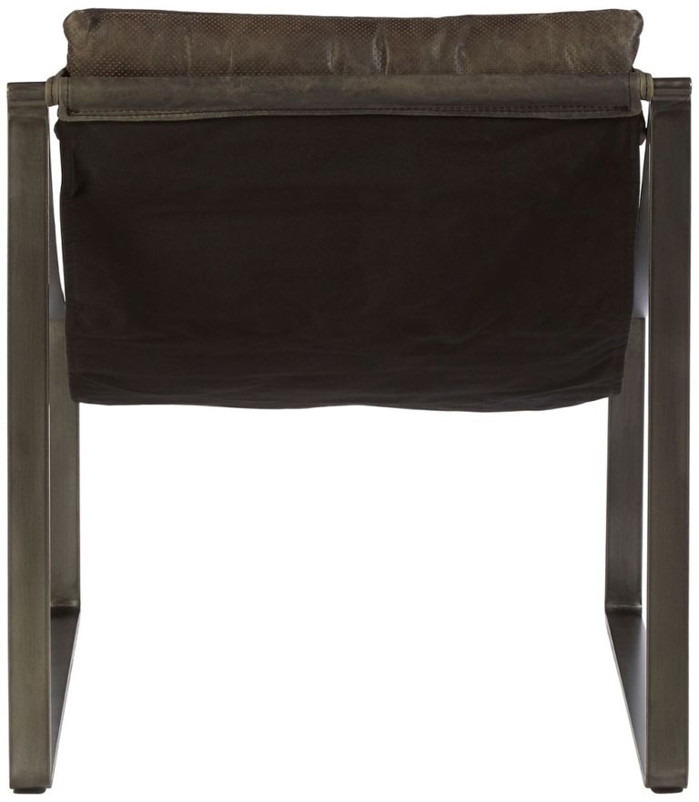 Hoxton Lounge Chair - Distressed Ebony Leather