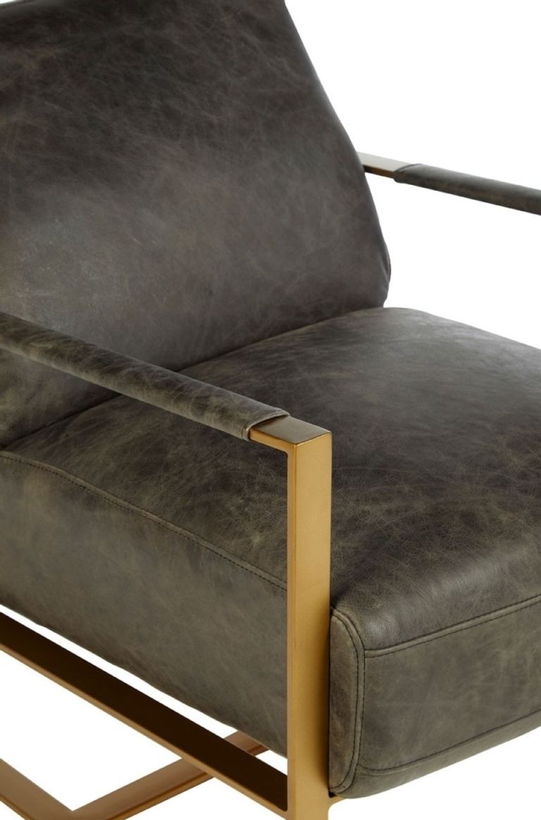 Hoxton Lounge Chair - Ebony Leather