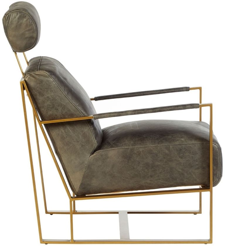 Hoxton Lounge Chair - Ebony Leather