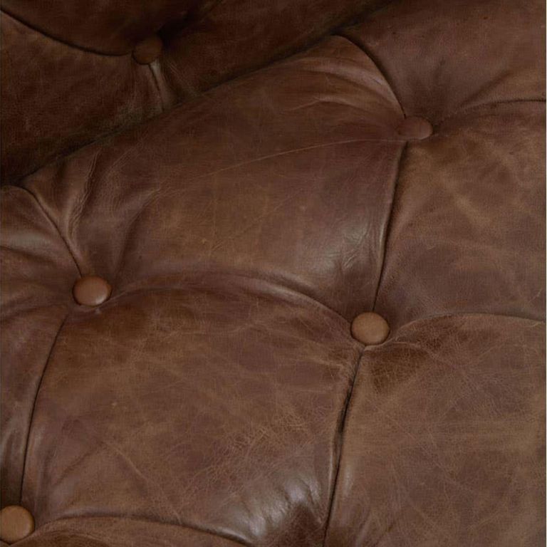 Hoxton Lounge Chair - Vintage Brown Tufted Leather