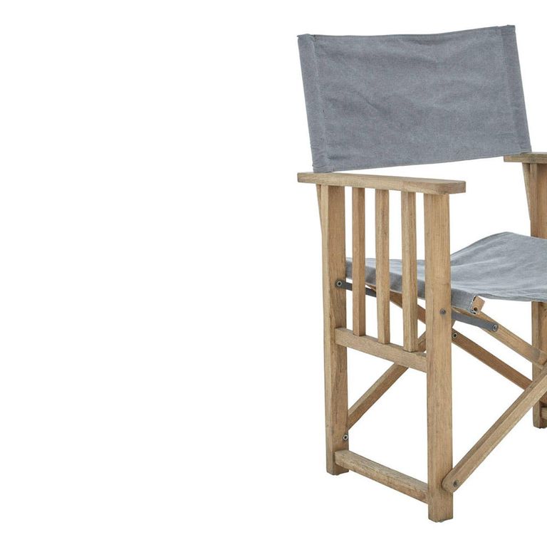 Hugh Chair - Grey Linen Fabric with American Oak