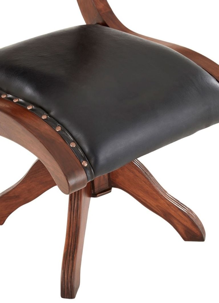 Inca Chair - Swivel - Black Leather