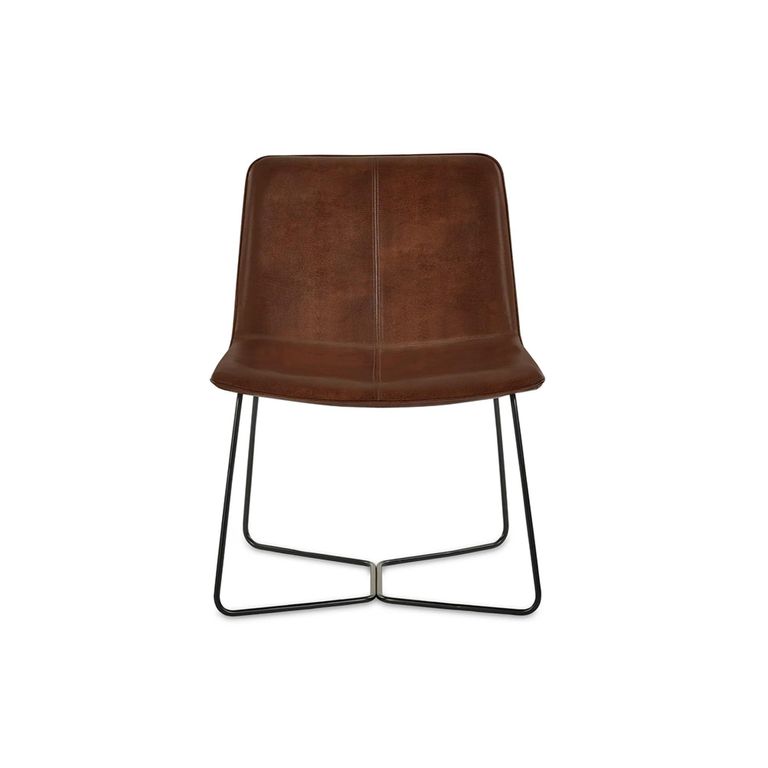 Joren Lounge Chair - Tan Brown Faux Leather