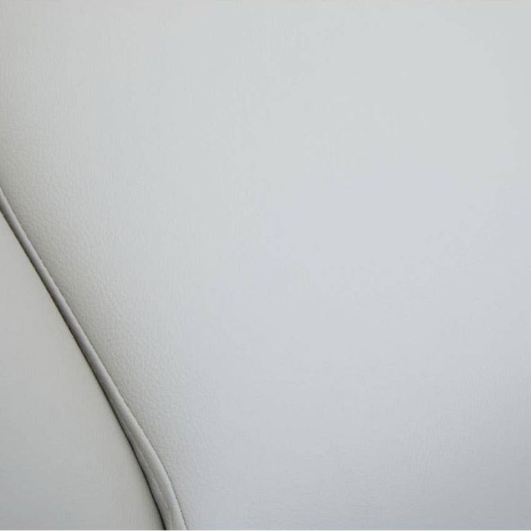 Kaiko Armchair - Stone Faux Leather - Wing Back with Footstool